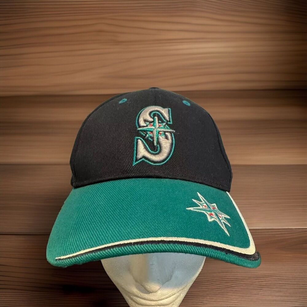Twins Enterprise Seattle Mariners Hat Blue Teal Adjustable Cap Starburst Logo